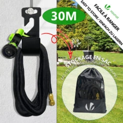 Tuyau D’Arrosage Extensible 30m Avec Récipient Savon Et Accessoires Noir(Tuyau D Arrosage Extensible 30m Avec Recipient Savon Et Accessoires Noir) -Boutique Vounot 5 5fe4210b 09de 4d6a bc49 0e6aa25f29da