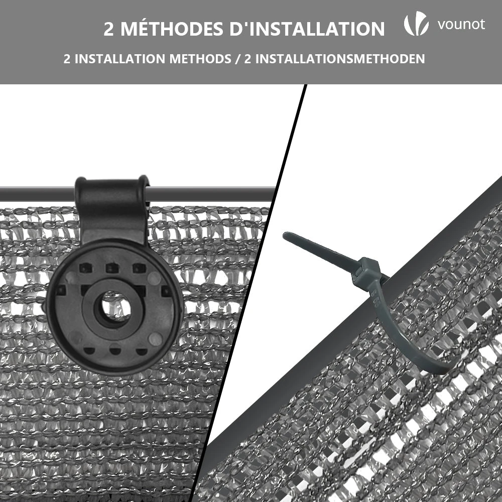 Brise Vue Occultant En HDPE 150g/m² 1.5x10m Avec Attaches De Fixation Gris(Brise Vue Occultant En Hdpe 150g M 1 5x10m Avec Attaches De Fixation Gris) 5 Brise Vue Occultant En HDPE 150g/m² 1.5x10m Avec Attaches De Fixation Gris(Brise Vue Occultant En Hdpe 150g M 1 5x10m Avec Attaches De Fixation Gris) – Image 5
