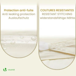 Voile D'ombrage Triangle En Polyester Imperméable Avec Kit De Montage 5x5x5m Beige(Voile Dombrage Triangle En Polyester Impermeable Avec Kit De Montage 5x5x5m Beige) -Boutique Vounot 5 6409cc69 af30 48bd 9c6b 654dc8569fa4