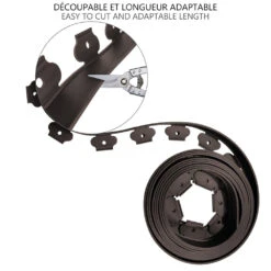 Bordure De Jardin Plastique Flexible 20m Avec Piquets Marron(Bordure De Jardin Plastique Flexible 20m Avec Piquets Marron) -Boutique Vounot 5 6d7db218 e45b 44b5 9a9a a614fe538887