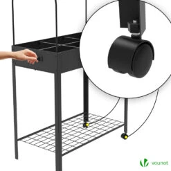 Potager Sureleve Avec Bache PVC 80.5x130x43cm Noir(Potager Sureleve Avec Bache Pvc 80 5x130x43cm Noir) -Boutique Vounot 5 6ff7bca1 f546 4e7d a9b2 d0fcb29793d6