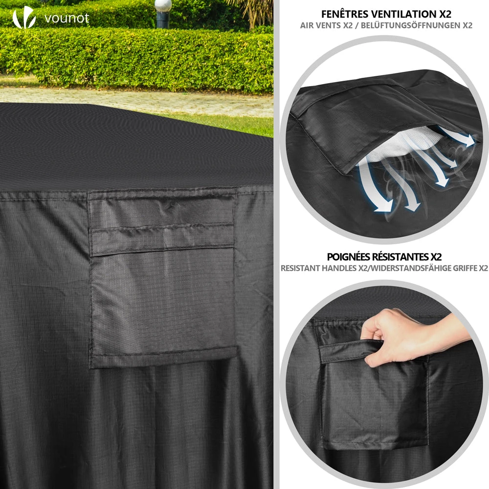 Housse Salon De Jardin Bache De Protection 420D 242x162x73cm Noire(Housse Salon De Jardin Bache De Protection 420d 242x162x73cm Noire 1) 5 Housse Salon De Jardin Bache De Protection 420D 242x162x73cm Noire(Housse Salon De Jardin Bache De Protection 420d 242x162x73cm Noire 1) – Image 5