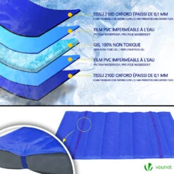 Matelas Panier Pour Chien Avec Tapis Gel Rafraichissant Amovible 115x81x9cm(Matelas Panier Pour Chien Avec Tapis Gel Rafraichissant Amovible 115x81x9cm) -Boutique Vounot 5 91d07040 3db6 47ad 8249 56c2e2832d4f