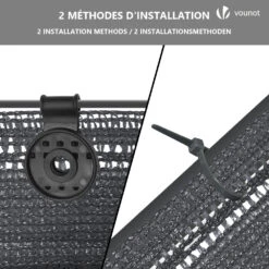 Brise Vue Occultant En HDPE 90g/m² 1.8x10m Avec Attaches De Fixation Anthracite(Brise Vue Occultant En Hdpe 90g M 1 8x10m Avec Attaches De Fixation Anthracite 1) -Boutique Vounot 5 944a0ecf 0376 4d36 abb8 c1582f19fafb