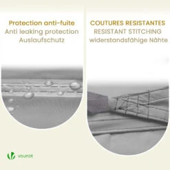 Voile D'ombrage Rectangulaire En Polyester Imperméable Avec Kit De Montage 3x4m Gris Clair(Voile Dombrage Rectangulaire En Polyester Impermeable Avec Kit De Montage 3x4m Gris Clair) -Boutique Vounot 5 9a4f72fa 0179 45d1 9dd9 c31e0ee24dcf