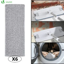 Balai Microfibre Et Seau Essoreur Avec 6 Serpillères Réutilisables Balai Plat Double Compartiment Blanc(Balai Microfibre Et Seau Essoreur Avec 6 Serpilleres Reutilisables Balai Plat Double Compartiment Blanc) -Boutique Vounot 5 a655c131 d6fa 4a03 9e07 002ec0df4838