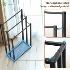 Porte Serviettes Sur Pied Autoportant 3 Niveaux Noir(Porte Serviettes Sur Pied Autoportant 3 Niveaux Noir) -Boutique Vounot 5 bee81ac7 21a6 4a53 8eb5 f0ebef543309