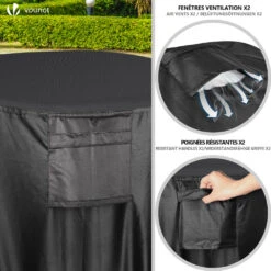 Housse Salon De Jardin Bache De Protection 420D φ190x73cm Noire(Housse Salon De Jardin Bache De Protection 420d 190x73cm Noire 1) -Boutique Vounot 5 c6ee07fc be97 4aaf 9eda 993242b3c320
