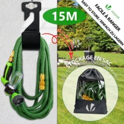 Tuyau D’Arrosage Extensible 15m Avec Récipient Savon Et Accessoires Vert(Tuyau D Arrosage Extensible 15m Avec Recipient Savon Et Accessoires Vert) -Boutique Vounot 5 c88de71e ea5a 4612 80ef bf4bed1850e0