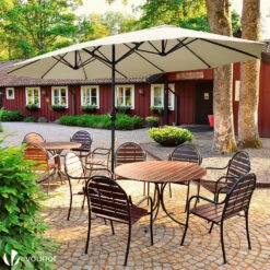 Parasol Jardin Double Aluminium 270 X 460 Cm Beige(Parasol Jardin Double Aluminium 270 X 460 Cm Beige 1) -Boutique Vounot 5 eaf7cbbb 2d49 482e 8d11 b3bf974fd0d5