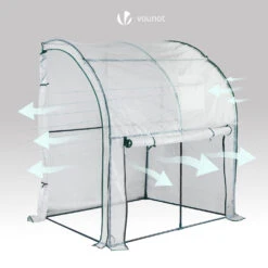 Serre De Jardin Hivernage Murale Adossee Avec Bache PE 200x100x180cm Blanc(Serre De Jardin Hivernage Murale Adossee Avec Bache Pe 200x100x180cm Blanc) -Boutique Vounot 5 ec7acd9c 37a8 444a 82e2 d78a3e297a6b