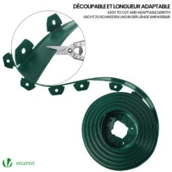 Bordure De Jardin PVC Flexible 20m Avec Piquets Vert(Bordure De Jardin Pvc Flexible 20m Avec Piquets Vert) -Boutique Vounot 5 f058daba d801 4d10 87ed 366e209cf494