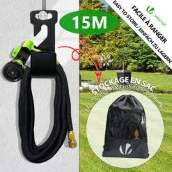 Tuyau D’Arrosage Extensible 15m Avec Récipient Savon Et Accessoires Noir(Tuyau D Arrosage Extensible 15m Avec Recipient Savon Et Accessoires Noir) -Boutique Vounot 5 f1beda0d 2c54 43c7 9c09 f2d455929e95