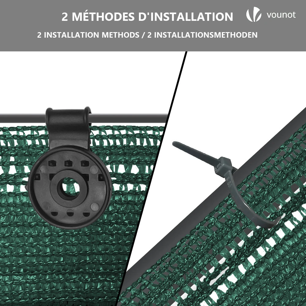 Brise Vue Occultant En HDPE 150g/m² 1.5x10m Avec Attaches De Fixation Vert(Brise Vue Occultant En Hdpe 150g M 1 5x10m Avec Attaches De Fixation Vert) 5 Brise Vue Occultant En HDPE 150g/m² 1.5x10m Avec Attaches De Fixation Vert(Brise Vue Occultant En Hdpe 150g M 1 5x10m Avec Attaches De Fixation Vert) – Image 5