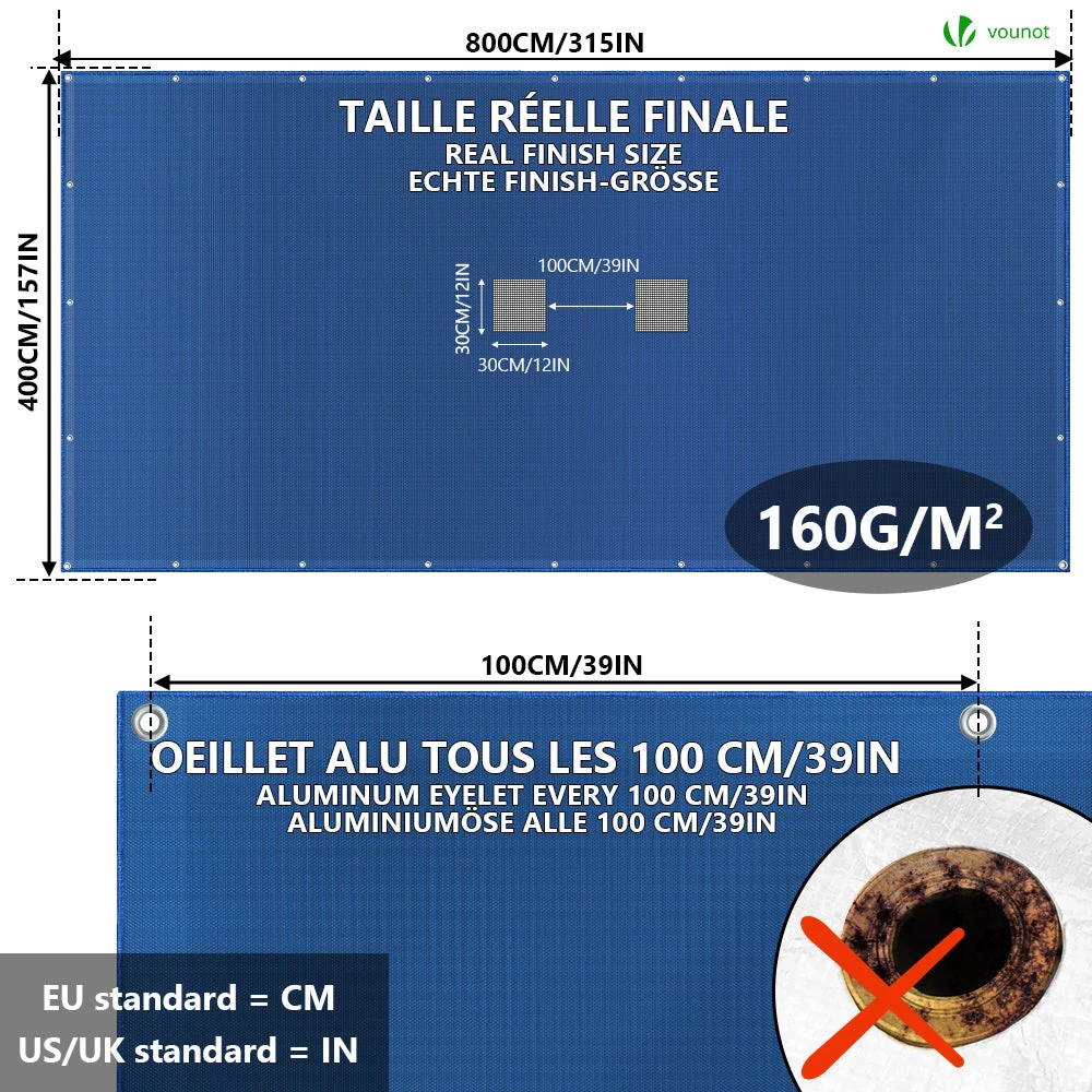 Bache Piscine Rectangulaire Double Couche En Polyethylene 160 Gr/m2 Avec Filet Ecoulement 4x8m Bleue(Bache Piscine Rectangulaire Double Couche En Polyethylene 160 Gr M2 Avec Filet Ecoulement 4x8m Bleue 1) 6 Bache Piscine Rectangulaire Double Couche En Polyethylene 160 Gr/m2 Avec Filet Ecoulement 4x8m Bleue(Bache Piscine Rectangulaire Double Couche En Polyethylene 160 Gr M2 Avec Filet Ecoulement 4x8m Bleue 1) – Image 6