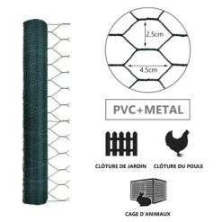 Grillage A Poule Avec Fils 25mm En PVC Gaine Vert 1x25M(Grillage A Poule Avec Fils 25mm En Pvc Gaine Vert 1x25m) -Boutique Vounot 6 105cb84e 8556 4e4c bc64 1d35261f2f3e