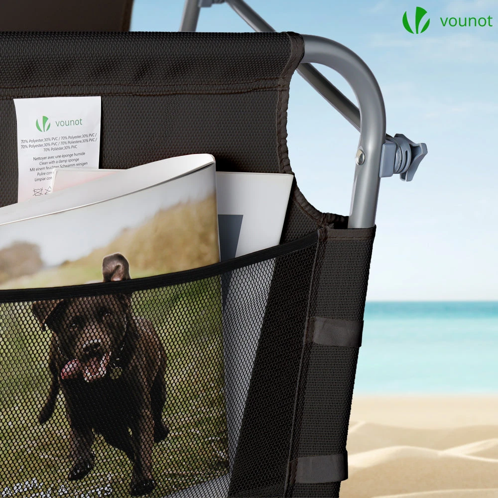 Transat Pare Soleil Textilene Et Range Magazine Lot De 2 Pcs Noir(Transat Pare Soleil Textilene Et Range Magazine Lot De 2 Pcs Noir) 6 Transat Pare Soleil Textilene Et Range Magazine Lot De 2 Pcs Noir(Transat Pare Soleil Textilene Et Range Magazine Lot De 2 Pcs Noir) – Image 6