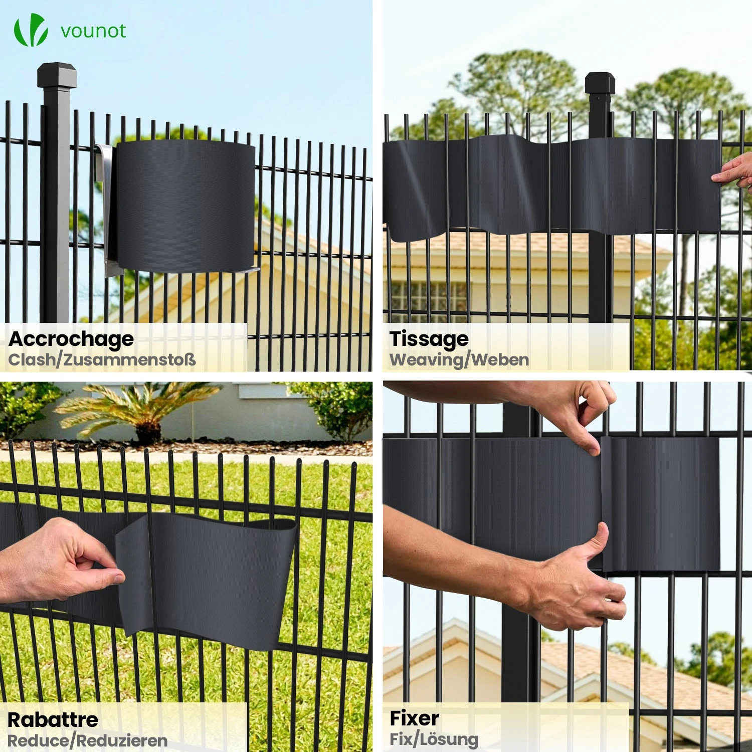 Brise Vue Occultant PVC 450g/m2 19cm X 70m Noir(Brise Vue Occultant Pvc 450g M2 19cm X 70m Noir) 6 Brise Vue Occultant PVC 450g/m2 19cm X 70m Noir(Brise Vue Occultant Pvc 450g M2 19cm X 70m Noir) – Image 6