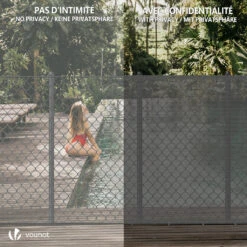 Brise Vue Occultant En HDPE 90g/m² 1.5x20m Avec Attaches De Fixation Gris(Brise Vue Occultant En Hdpe 90g M 1 5x20m Avec Attaches De Fixation Gris) -Boutique Vounot 6 26df5f59 5805 40e7 8a88 2c21be7b5acf 1