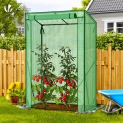 Serre De Jardin Serre Tomates Avec Grande Porte Enroulable Bache PE Renforcee 135g/m2 100x50x150cm Vert(Serre De Jardin Serre Tomates Avec Grande Porte Enroulable Bache Pe Renforcee 135g M2 100x50x150cm Vert) -Boutique Vounot 6 2752c587 9f0c 436e bb7e 7392161931bb
