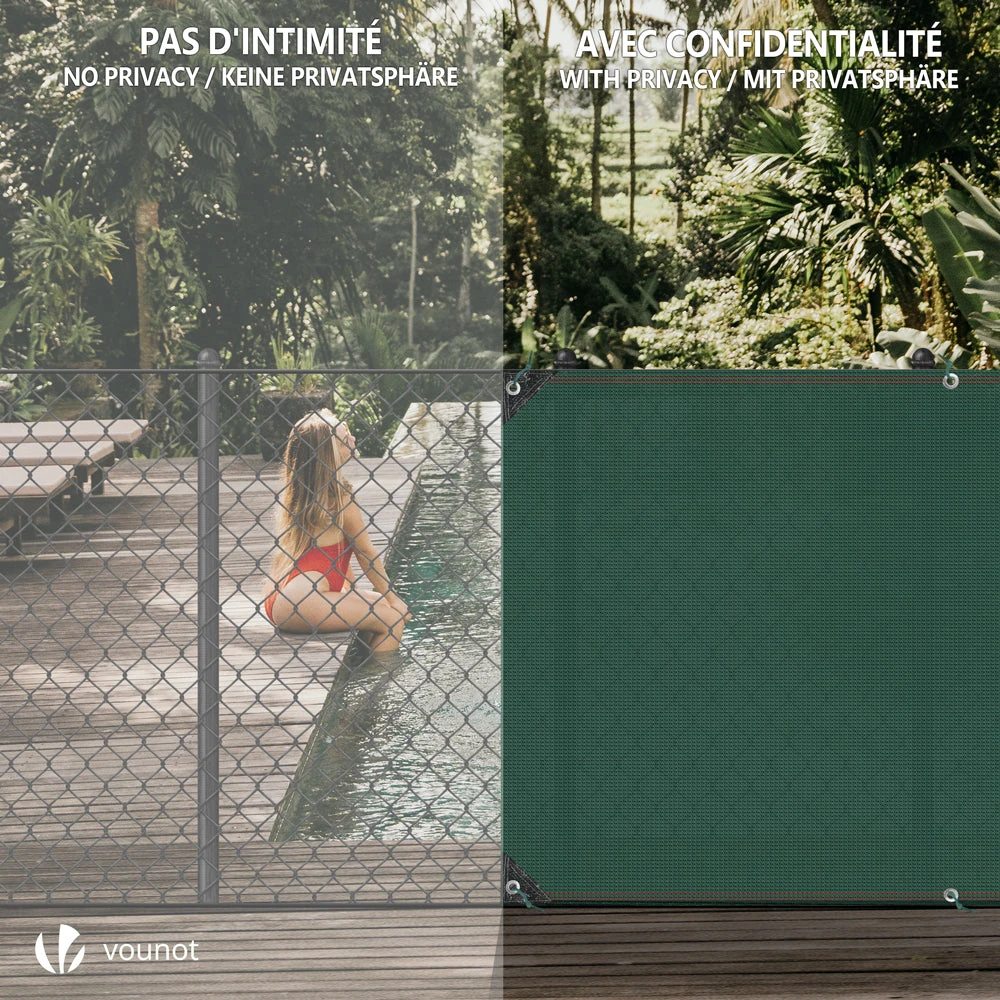 Brise Vue Occultant En HDPE 230g/m² 1x10m Avec Attaches De Fixation Vert(Brise Vue Occultant En Hdpe 230g M 1x10m Avec Attaches De Fixation Vert) 6 Brise Vue Occultant En HDPE 230g/m² 1x10m Avec Attaches De Fixation Vert(Brise Vue Occultant En Hdpe 230g M 1x10m Avec Attaches De Fixation Vert) – Image 6