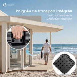 Lot De 4 Dalles Lestage Parasol HDPE 60L Eau - 100kg Sable Noires(Lot De 4 Dalles Lestage Parasol Hdpe 60l Eau 100kg Sable Noires) -Boutique Vounot 6 416de56d e374 4543 b908 93b7aecfe166