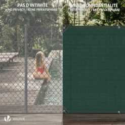 Brise Vue Occultant En HDPE 230g/m² 1.8x20m Avec Attaches De Fixation Vert(Brise Vue Occultant En Hdpe 230g M 1 8x20m Avec Attaches De Fixation Vert) -Boutique Vounot 6 417d75e9 26cf 43ec 9343 49c3dbbccef1