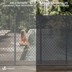 Brise Vue Occultant En HDPE 90g/m² 1.8x20m Avec Attaches De Fixation Anthracite(Brise Vue Occultant En Hdpe 90g M 1 8x20m Avec Attaches De Fixation Anthracite) -Boutique Vounot 6 4de917ad fc9d 4d4e 8bb1 58d474e9a368