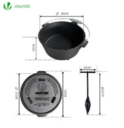 Cocotte En Fonte Dutch Oven 9L(Cocotte En Fonte Dutch Oven 9l) -Boutique Vounot 6 5a2fe081 2124 46b7 94a9 9c9bfeeb4a7a