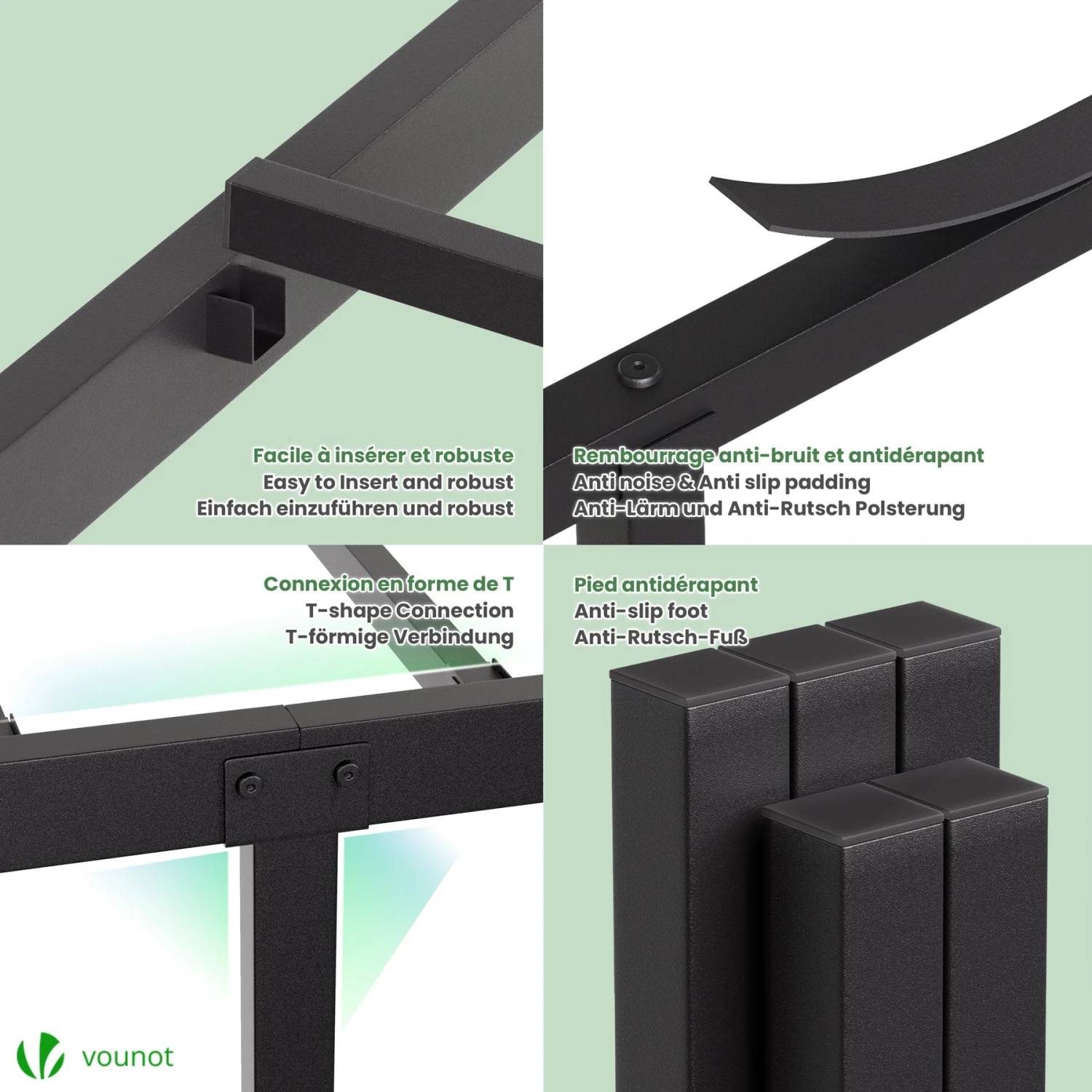 Cadre De Lit Metal Avec Fixation Sommier Et Hauteur 36cm 140x190cm Noir(Cadre De Lit Metal Avec Fixation Sommier Et Hauteur 36cm 140x190cm Noir) 6 Cadre De Lit Metal Avec Fixation Sommier Et Hauteur 36cm 140x190cm Noir(Cadre De Lit Metal Avec Fixation Sommier Et Hauteur 36cm 140x190cm Noir) – Image 6