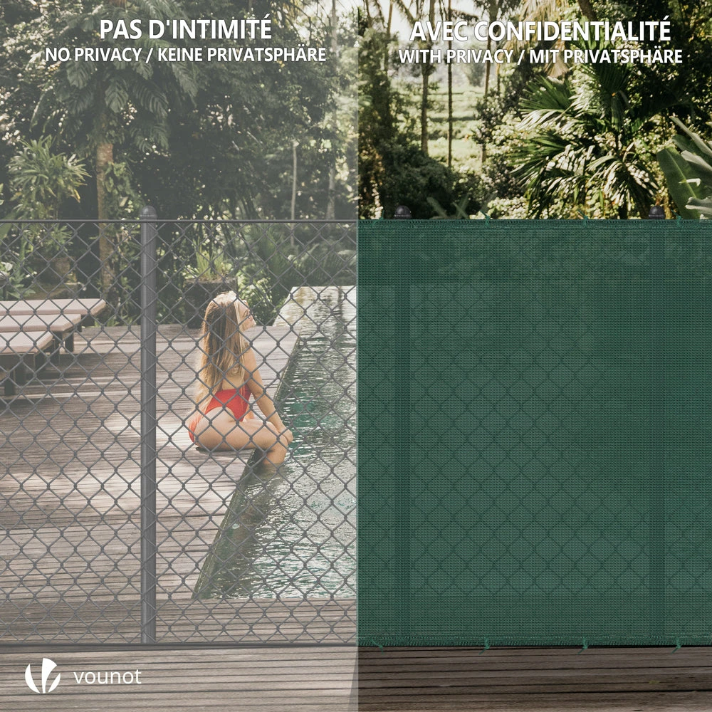 Brise Vue Occultant En HDPE 150g/m² 1.5x20m Avec Attaches De Fixation Vert(Brise Vue Occultant En Hdpe 150g M 1 5x20m Avec Attaches De Fixation Vert) 6 Brise Vue Occultant En HDPE 150g/m² 1.5x20m Avec Attaches De Fixation Vert(Brise Vue Occultant En Hdpe 150g M 1 5x20m Avec Attaches De Fixation Vert) – Image 6