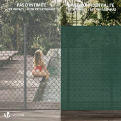 Brise Vue Occultant En HDPE 150g/m² 1.8x10m Avec Attaches De Fixation Vert(Brise Vue Occultant En Hdpe 150g M 1 8x10m Avec Attaches De Fixation Vert) -Boutique Vounot 6 73c5eed4 d59a 473e 97db e8803d4608a6
