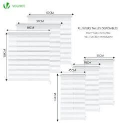 Store Enrouleur Jour Nuit Double 100x150cm Blanc(Store Enrouleur Jour Nuit Double 100x150cm Blanc) -Boutique Vounot 6 75257853 1cac 44ef 90db 5ff23131ee88