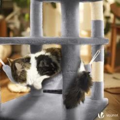 Arbre A Chat Grande Taille 5 Niveaux Avec Griffoir Grattoir 168cm Gris(Arbre A Chat Grande Taille 5 Niveaux Avec Griffoir Grattoir 168cm Gris) -Boutique Vounot 6 83a92cb1 fdb4 49eb 9507 1a3639e9b2f8