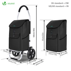 Chariot De Course Pliable Aluminium 2 Roues Noir(Chariot De Course Pliable Aluminium 2 Roues Noir) -Boutique Vounot 6 8b615f13 262b 4d6b 88d7 946abd7c5bfe