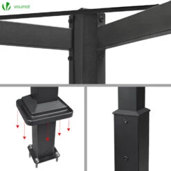 Pergola Retractable 3x3m En Metal Et Toile Polyester Haute Densite 180g/m2 Beige(Pergola Retractable 3x3m En Metal Et Toile Polyester Haute Densite 180g M2 Beige 1) 12 Pergola Retractable 3x3m En Metal Et Toile Polyester Haute Densite 180g/m2 Beige(Pergola Retractable 3x3m En Metal Et Toile Polyester Haute Densite 180g M2 Beige 1) -Boutique Vounot 6 8f36b5b4 ef0d 4dab a186 9ef9f4749b8d