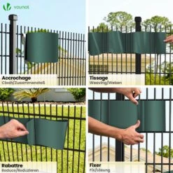 Brise Vue Occultant PVC 450g/m2 19cm X 70m Vert(Brise Vue Occultant Pvc 450g M2 19cm X 70m Vert) 12 Brise Vue Occultant PVC 450g/m2 19cm X 70m Vert(Brise Vue Occultant Pvc 450g M2 19cm X 70m Vert) -Boutique Vounot 6 8f7f2529 c7e8 4cb8 82f1 24adcfa8ef47