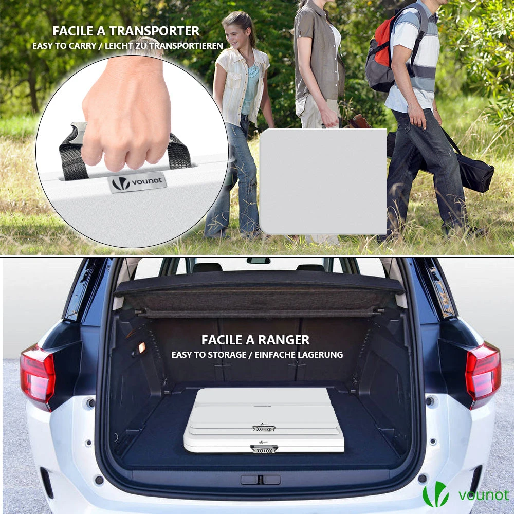Ensemble De Table Et Bancs Camping Pliables 180cm HDPE Blanc(Ensemble De Table Et Bancs Camping Pliables 180cm Hdpe Blanc) 6 Ensemble De Table Et Bancs Camping Pliables 180cm HDPE Blanc(Ensemble De Table Et Bancs Camping Pliables 180cm Hdpe Blanc) – Image 6
