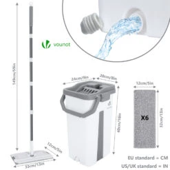 Balai Microfibre Et Seau Essoreur Avec 6 Serpillères Réutilisables Balai Plat Double Compartiment Blanc(Balai Microfibre Et Seau Essoreur Avec 6 Serpilleres Reutilisables Balai Plat Double Compartiment Blanc) -Boutique Vounot 6 b51627f0 9439 4d90 bee6 458c79ac741a