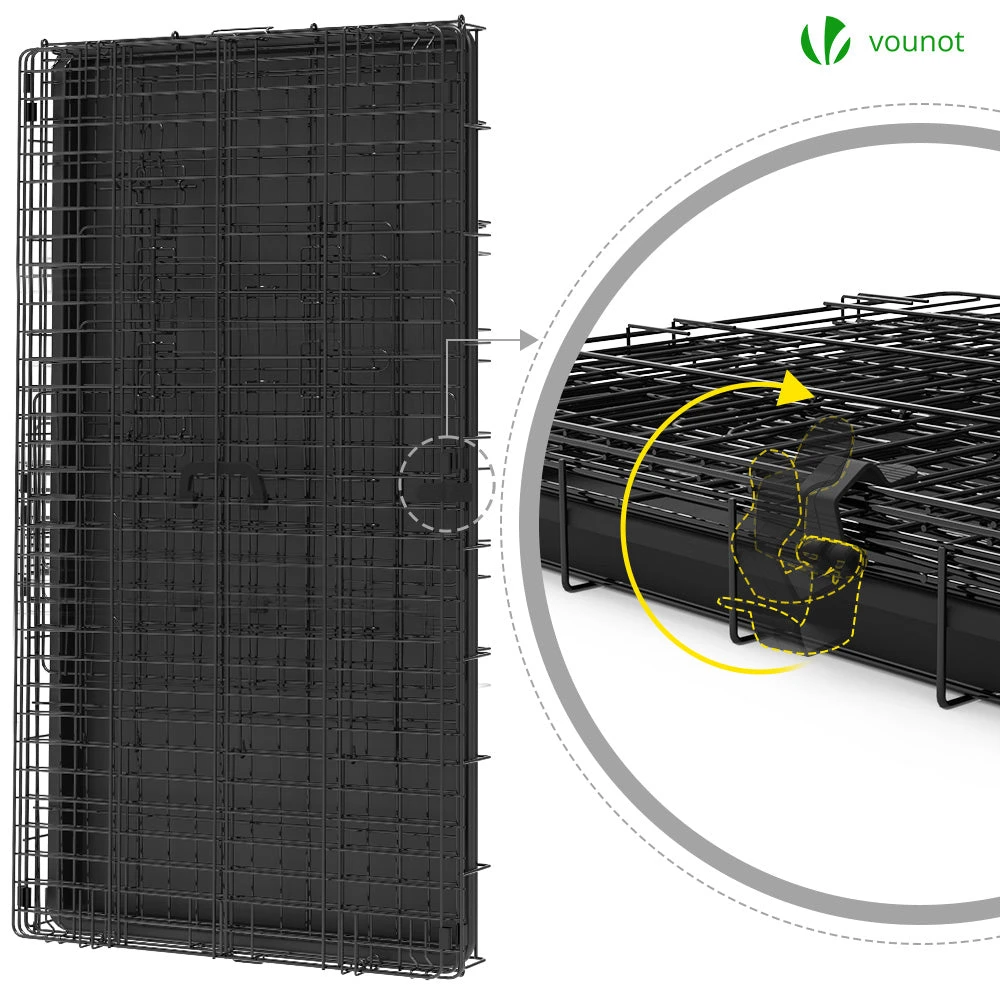 Cage Pour Chien Pliable Avec 2 Portes Verrouillable Plateau Amovible 122x75x81cm(Cage Pour Chien Pliable Avec 2 Portes Verrouillable Plateau Amovible 122x75x81cm) 6 Cage Pour Chien Pliable Avec 2 Portes Verrouillable Plateau Amovible 122x75x81cm(Cage Pour Chien Pliable Avec 2 Portes Verrouillable Plateau Amovible 122x75x81cm) – Image 6