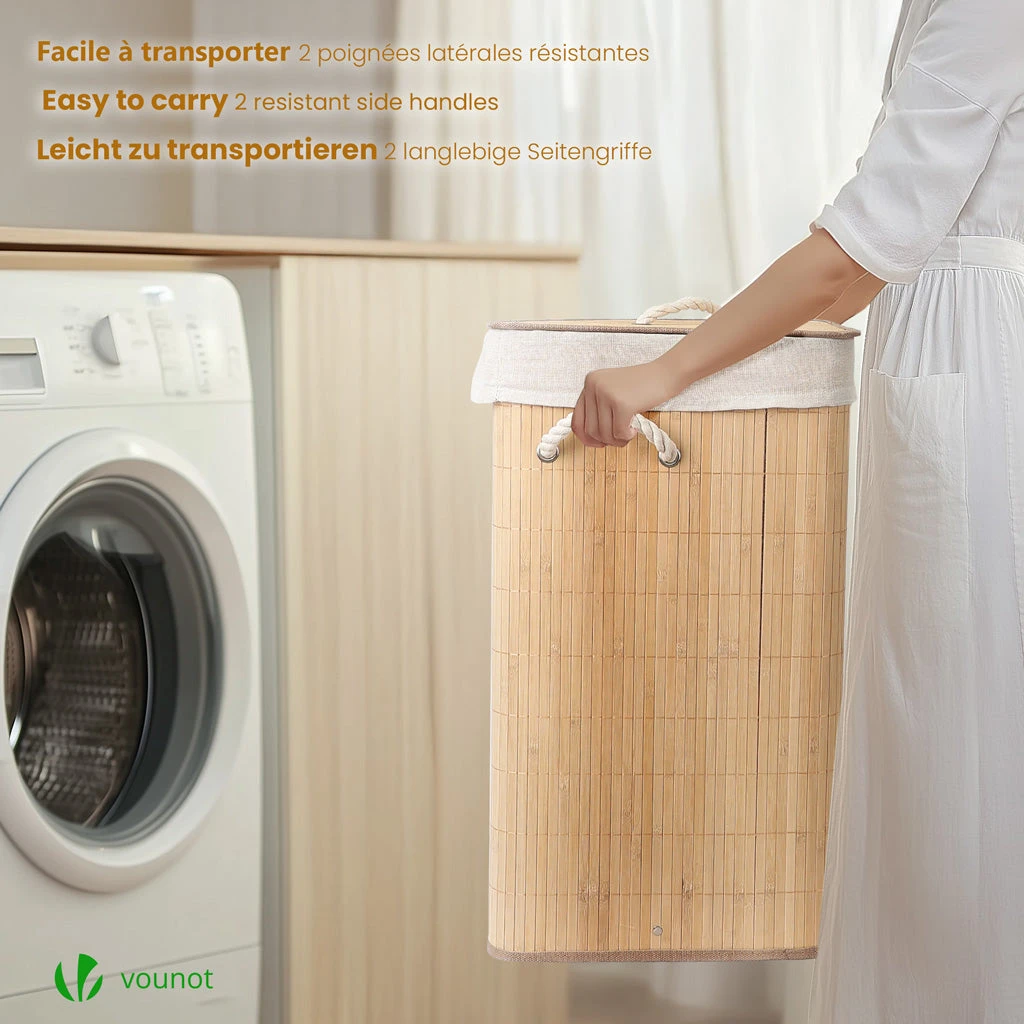 Panier A Linge En Bambou D’angle Avec Couvercle 58L(Panier A Linge En Bambou D Angle Avec Couvercle 58l) 6 Panier A Linge En Bambou D’angle Avec Couvercle 58L(Panier A Linge En Bambou D Angle Avec Couvercle 58l) – Image 6