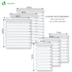 Lot De 2 Store Enrouleur Jour Nuit Double 45x150cm Blanc(Lot De 2 Store Enrouleur Jour Nuit Double 45x150cm Blanc) -Boutique Vounot 6 ca284ee1 e94c 49ac a4ce 2639a7e21129