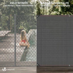 Brise Vue Occultant En HDPE 230g/m² 1.8x20m Avec Attaches De Fixation Gris(Brise Vue Occultant En Hdpe 230g M 1 8x20m Avec Attaches De Fixation Gris) 12 Brise Vue Occultant En HDPE 230g/m² 1.8x20m Avec Attaches De Fixation Gris(Brise Vue Occultant En Hdpe 230g M 1 8x20m Avec Attaches De Fixation Gris) -Boutique Vounot 6 cac5f2f1 b50d 48d4 a0b7 cafc5acea0fa