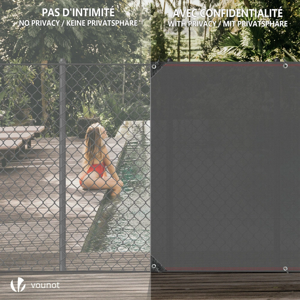 Brise Vue Occultant En HDPE 230g/m² 1.8x20m Avec Attaches De Fixation Gris(Brise Vue Occultant En Hdpe 230g M 1 8x20m Avec Attaches De Fixation Gris) 6 Brise Vue Occultant En HDPE 230g/m² 1.8x20m Avec Attaches De Fixation Gris(Brise Vue Occultant En Hdpe 230g M 1 8x20m Avec Attaches De Fixation Gris) – Image 6