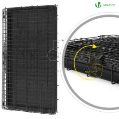Cage Pour Chien Pliable Avec 2 Portes Verrouillable Plateau Amovible 107x70x78cm(Cage Pour Chien Pliable Avec 2 Portes Verrouillable Plateau Amovible 107x70x78cm) -Boutique Vounot 6 cd46f26b 6d20 4ac7 b65c d2d70a327049
