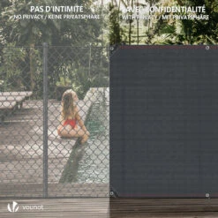 Brise Vue Occultant En HDPE 230g/m² 1.8x10m Avec Attaches De Fixation Anthracite(Brise Vue Occultant En Hdpe 230g M 1 8x10m Avec Attaches De Fixation Anthracite 1) -Boutique Vounot 6 cf499f9d 4135 464e a148 be4675ab8864