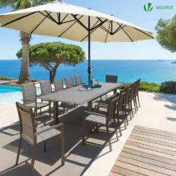 Parasol Jardin Double Aluminium 270 X 460 Cm Beige(Parasol Jardin Double Aluminium 270 X 460 Cm Beige 1) -Boutique Vounot 6 cfec01af d2ed 43a1 83dd b69251e2623d