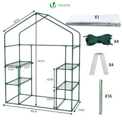 Serre De Jardin Avec Etageres Et Bache PE Renforcee 135g/m2 143x73x195cm(Serre De Jardin Avec Etageres Et Bache Pe Renforcee 135g M2 143x73x195cm) 12 Serre De Jardin Avec Etageres Et Bache PE Renforcee 135g/m2 143x73x195cm(Serre De Jardin Avec Etageres Et Bache Pe Renforcee 135g M2 143x73x195cm) -Boutique Vounot 6 d651370f 7ec3 4dd6 b75b d64d72e3e142