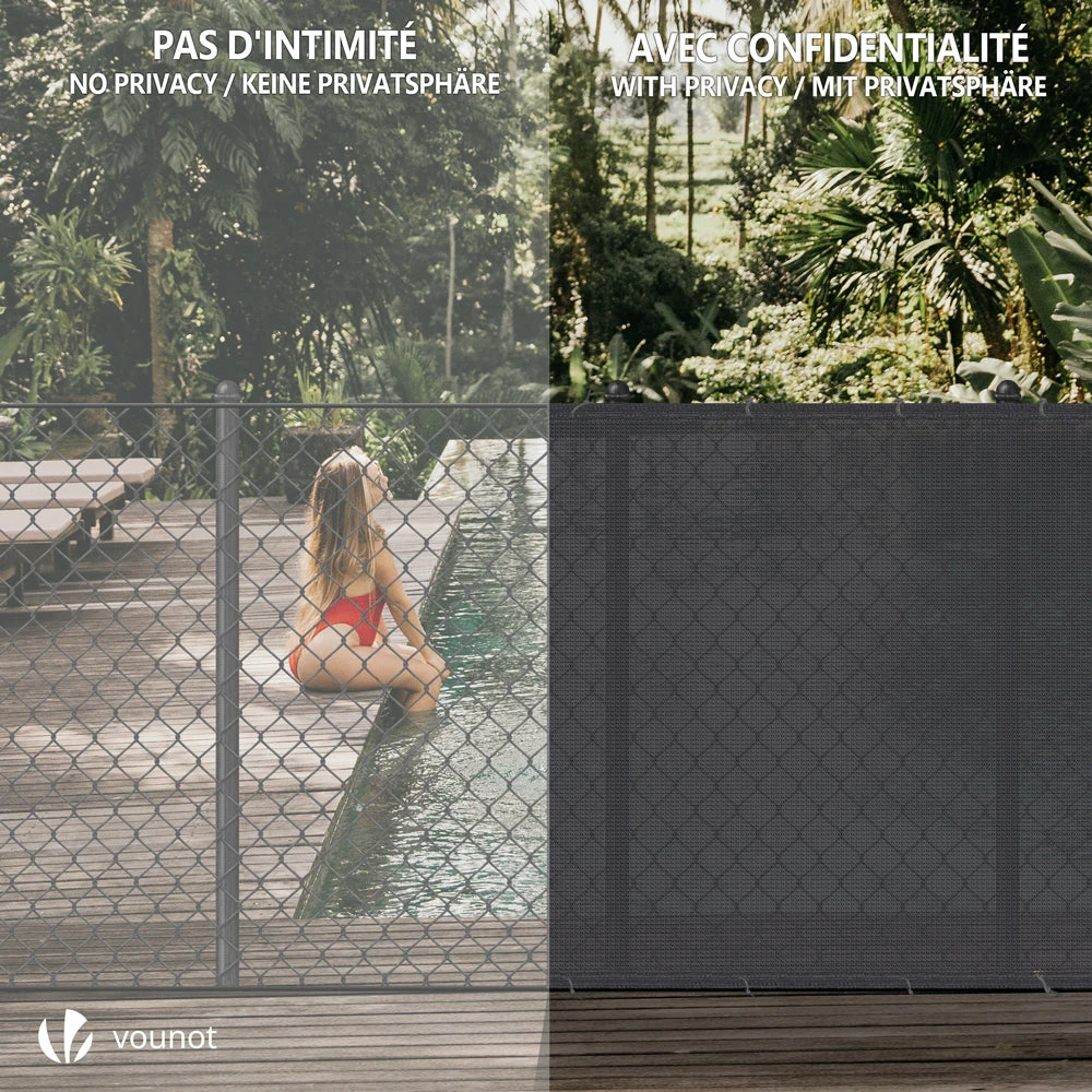 Brise Vue Occultant En HDPE 150g/m² 1x10m Avec Attaches De Fixation Anthracite(Brise Vue Occultant En Hdpe 150g M 1x10m Avec Attaches De Fixation Anthracite 1) 6 Brise Vue Occultant En HDPE 150g/m² 1x10m Avec Attaches De Fixation Anthracite(Brise Vue Occultant En Hdpe 150g M 1x10m Avec Attaches De Fixation Anthracite 1) – Image 6