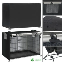 Cage Pour Chien Pliable Avec 2 Portes Verrouillable Plateau Amovible Et Housse De Protection 107x70x78cm(Cage Pour Chien Pliable Avec 2 Portes Verrouillable Plateau Amovible Et Housse De Protection 107x70x78cm) -Boutique Vounot 6 e81f13b3 9eb9 4c6b a828 89f641996e77
